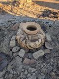 Extraordinary Large Tradition Hopi Polychrome Pottery Jar, with Humming Bird Figures, by Dee Setalla, # 1611