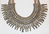 Primitive Rana Tharu Tribal Spike Collar Kanthshri Necklace Nepal #1055-Sold