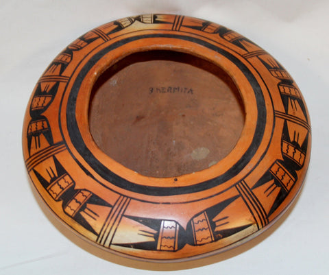 Native American, Exceptional Historic Low Shouldered Hopi Tewa Bowl, Ca 1910-1920, #1078