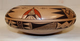 Native American, Hopi Poly Chrome Pottery Bowl, ca 1970's, #1023 Sold