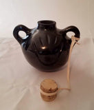 Native American, Santa Clara, Black Pottery Canteen, by Jason Ebelacker (1980-),#1191-Out of stock, Jason sold on his end.