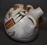 Native American Laguna Poly chrome Pottery Canteen, C 1940's-1950's, by Cecilia Gaisthea, #801