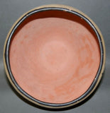 Native American Santo Domingo Poly Chrome  Pottery Bowl With Floral Design. Ca 1940's-50's, #859