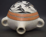 Acoma Pottery Canteen by Jessie Garcia, Ca 1970’s, #943 Sold