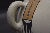 Native American, Vintage Acoma Poly Chrome Pottery Canteen, Ca 1960's, #1102