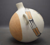 Native American, Vintage Acoma Poly Chrome Pottery Canteen, Ca 1960's, #1102