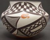 Native American Acoma Poly Chrome Pottery Jar, by Delores Aragon, #1173