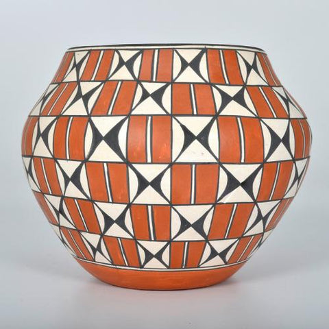 Native American, Acoma Poly Chrome Pottery Olla, Loretta Garcia (Acoma, B. 1956) #1197 Sold