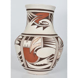 Native American, Hopi Poly Chrome Pottery Vase by Marianne Navasie # 1194 Sold