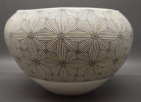 Native American, Vintage Acoma Pottery Pot, by Virginia Loweden, Ca 1970's, #1218