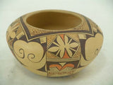 Native American, Vintage Hopi Pottery Poly chrome Bowl, By Barbara Polacca, Ca 1900's #1246 SOLD