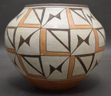 Native American, Historic Poly Chrome Acoma Pottery Jar, Ca 1920's, #1271 Sold