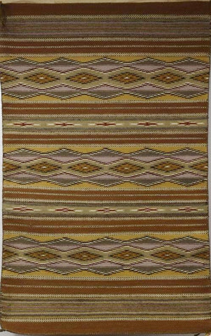 Native American, Vintage Navajo Weaving by Mary Nez, Ca 1980's, #1272 Sold