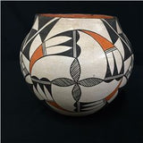 Native American Vintage Acoma Poly Chrome Pottery Olla, Ca 1960's, #1326