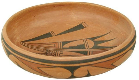 Native American, Vintage Hopi Poly Chrome Pottery Bowl, by Lyndell Sakwisewoma, Ca. 1970's, #1383 SOLD