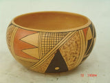 Native American, Vintage Hopi Poly Chrome Pottery Bowl, by Kathleen Collateta, Ca 1980's, #1382 SOLD