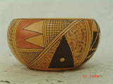 Native American, Vintage Hopi Poly Chrome Pottery Bowl, by Kathleen Collateta, Ca 1980's, #1382 SOLD