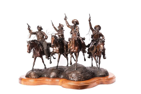 Bronze Sculpture, "Headin for the Red Eye" by James P. Regimbal 1949-),1982 (c) 12/35. #1424