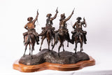 Bronze Sculpture, "Headin for the Red Eye" by James P. Regimbal 1949-),1982 (c) 12/35. #1424