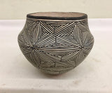 Native American, Vintage Acoma Pottery Bowl, by Lucy Lewis (1898-1992, Ca. 1960's, #1442 SOLD