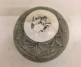 Native American, Vintage Acoma Pottery Bowl, by Lucy Lewis (1898-1992, Ca. 1960's, #1442 SOLD