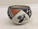 Native American, Rare Vintage Acoma Pottery Bowl, by Lucy Lewis (1898-1992) and V. Garcia, Ca. 1970's, #1443 SOLD