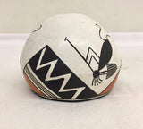 Native American, Rare Vintage Acoma Pottery Bowl, by Lucy Lewis (1898-1992) and V. Garcia, Ca. 1970's, #1443 SOLD