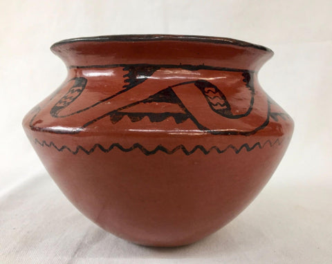 Native American, Vintage Unique Maricopa Pottery Jar, By Ida Redbird, (1892-1971). Ca 1940's- 1950's, #1468 SOLD