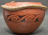 Native American, Vintage Maricopa Pottery Rattle Snake Bowl, Ca Mid 1900's, #1473 SOLD