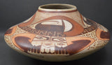 Native American, Vintage Hopi Polychrome Pottery Jar, Attributed To Mark Tahbo, Ca 1980's-90's, #1523 SOLD