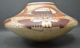 Native American, Vintage Hopi Polychrome Pottery Jar, Attributed To Mark Tahbo, Ca 1980's-90's, #1523 SOLD