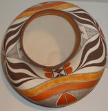 Native American Acoma Poly-chrome Pottery Olla by Dolores J. Aragon, #848