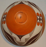 Native American Acoma Poly-chrome Pottery Olla by Dolores J. Aragon, #848