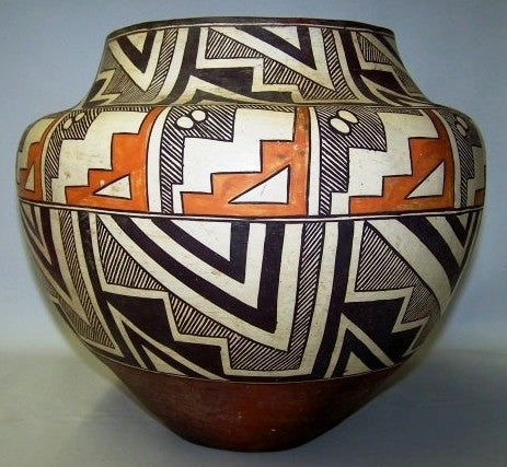 Native American, Historic Acoma Polychrome Olla, #920