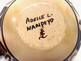 Native American, Hopi Poly Chrome Pottery Bowl, by Adelle Nampayo, 1970's, #1021  Sold