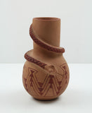 Native American, Vintage Mojave Pottery Snake Jar, by Elmer Gates, Ca 1975, #1273