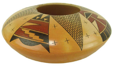 Native American Vintage Hopi Poly Chrome Bowl, by Alice Dashee, Ca 2000's, #1422 SOLD