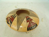 Native American Vintage Hopi Poly Chrome Bowl, by Alice Dashee, Ca 2000's, #1422 SOLD