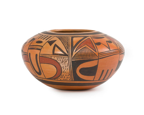 Native American Vintage Hopi Polychrome Pottery Bowl, by Leah Nampeyo, Ca 1960's-70's, #1532 SOLD