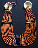 Naga Small Yiptung Bead Upper Konyak Bib Necklace, #1149 Sold