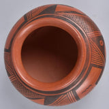 Native American Vintage Red on Black Hopi Pottery Jar, by Laura Tomosie, Ca 1968, #1159 Sold