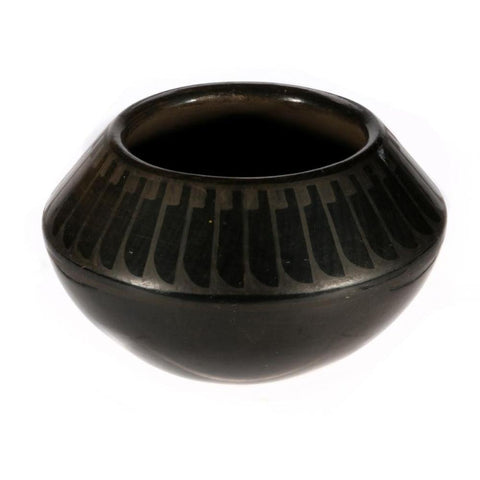 Native American, Vintage San Ildefonso Blackware Jar by Blue Corn, Ca. 1950's, #1448 SOLD