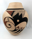 Native American, Hopi Poly Chrome Pottery Jar, By Eunice Navasie (1920-1992) Fawn, Ca 1950"s #1303 Sold