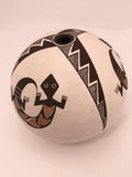 Native American, Vintage Acoma Poly Chrome Seed Jar, by Emma Lewis, Ca 1980's, #1505 SOLD