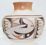 Native American, Vintage Acoma Pottery Jar, by Eunice Navasie Fawn, Ca 1970" #1216 Sold