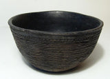 Pre Historic Native American,  Mimbres Coiled Black Ware Bowl, ca. AD 1000 – 1200, #967 Sold