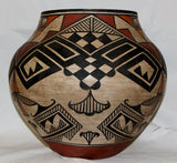 Native American Large Historic Acoma Polychrome Olla, Ca 1950's-60's, #805