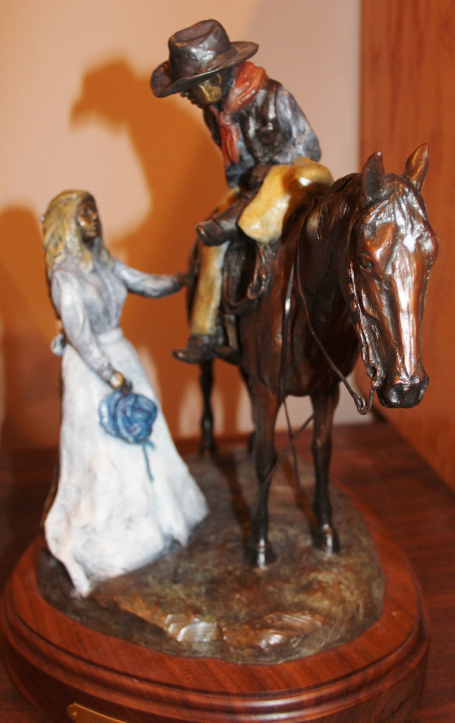 Western Artist, Ron Stewart “Rangeland Romance” Bronze Sculpture, #880 Donated to NRA Foundation 2016