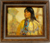 Western Artist, Bill Lundquist, “Apache Maiden- Sunrise Dance”, #892 Sold