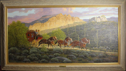 Western Artist, Ron Stewart, Oil Painting, "Phoenix Bound", Ca 2015, #775 -Sold